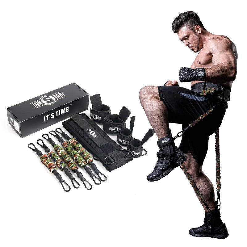 INNSTAR Vertical Jump Trainer Leg Strength Resistance Bands Set for Basketball Triple Jump Football Volleyball Training Provide of Customized Services - Image 1
